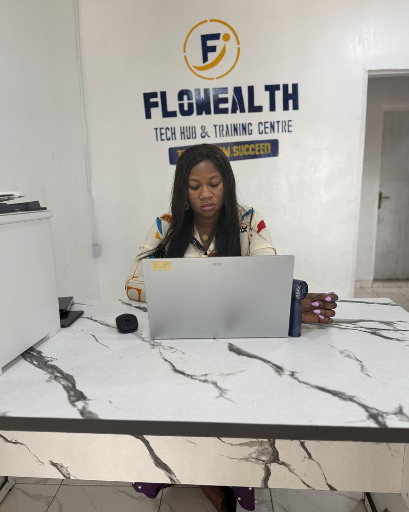 Flowealth learners working on an AI & Automation project
