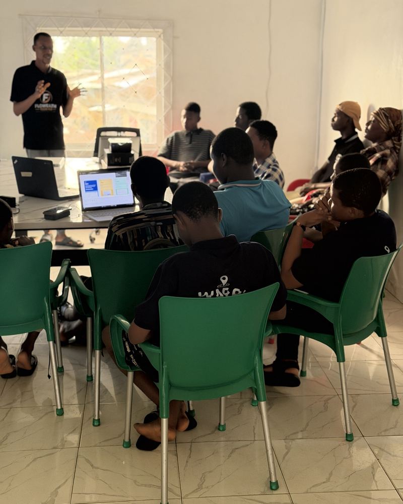 Flowealth learners working on a Video Editing & AI Content project